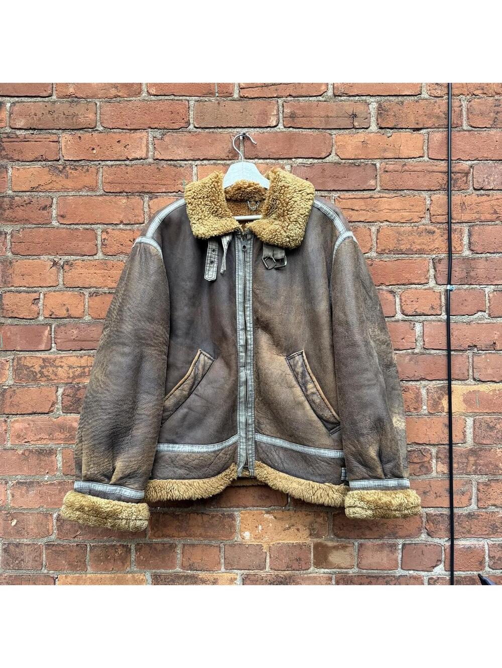 Vintage Shearling B-3 Air Force Sherpa Jacket L/XL RARE